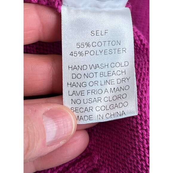 Easel Color Block Cardigan Lilac Peach Magenta Button Front Sweater NWT Small - Picture 12 of 12